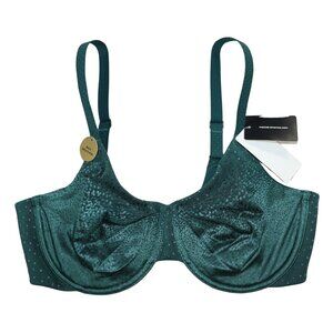 Wacoal Back Appeal Shipper Dots Mesh Underwire Women's Bra NWT Ponderosa Green